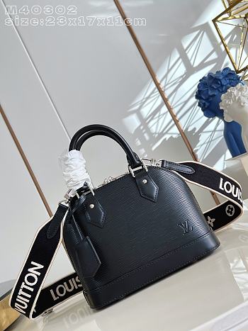 Okify Louis Vuitton Alma BB Bag Black Epi M40302 23x17x11cm
