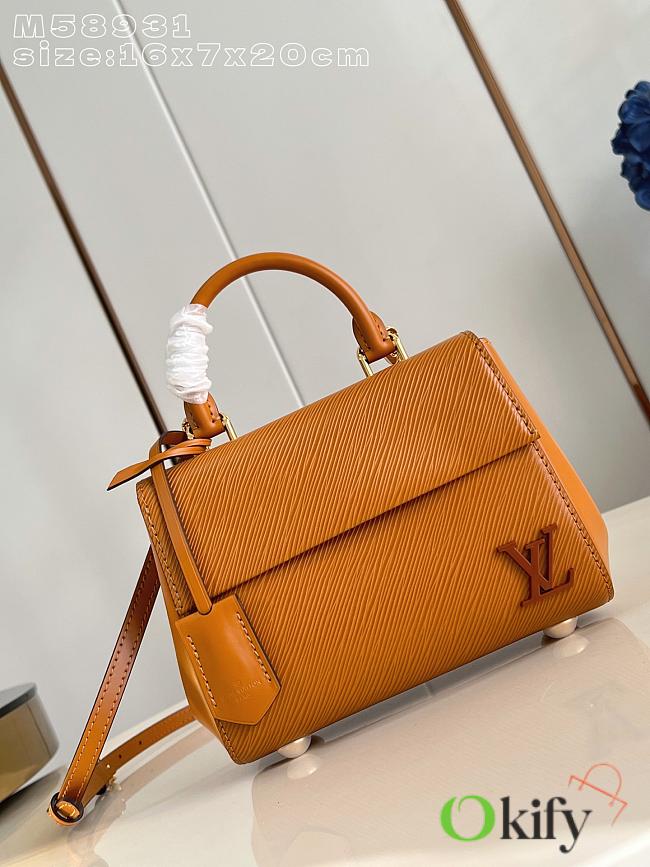 Okify Louis Vuitton Cluny Bag Brown Caramel Epi 20x16x7cm - 1