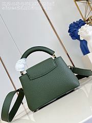Okify Louis Vuitton Capucines Mini Bag Dark Green M24545 21x13x8cm - 6