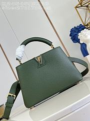 Okify Louis Vuitton Capucines BB Bag Dark Green M24545 27x17x9cm - 1
