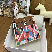 Okify Hermes Kelly Wood Bag 22cm  - 6
