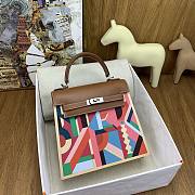 Okify Hermes Kelly Wood Bag 22cm  - 1