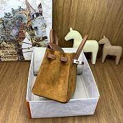 Okify Hermes Birkin Grizzly 25 Bag Golden Brown - 4