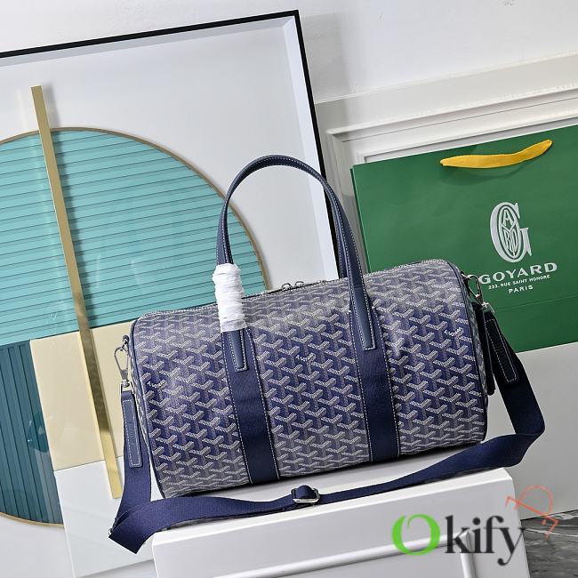 Okify Goyard Barrel Bag Blue 40x23x23cm - 1
