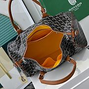 Okify Goyard Boston 50 Bag Black And Brown 48x25x25cm - 3