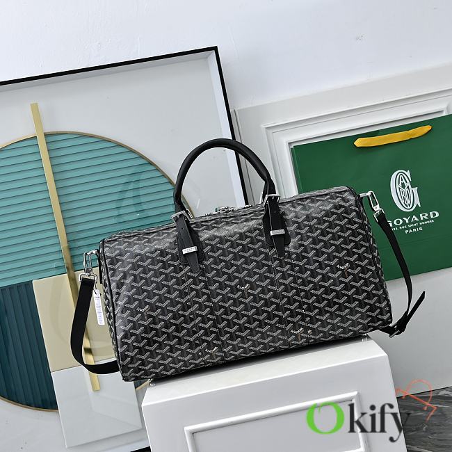 Okify Goyard Boston 50 Bag Black 48x25x25cm - 1