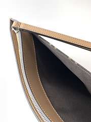 Okify Fendi FF Jacquard Flat Pouch Medium Brown 30x20cm - 6