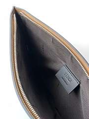Okify Fendi FF Jacquard Flat Pouch Medium Brown 30x20cm - 4