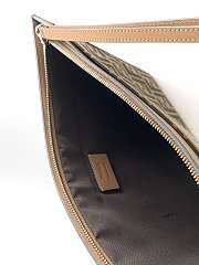 Okify Fendi FF Jacquard Flat Pouch Large Brown 35x25cm - 2