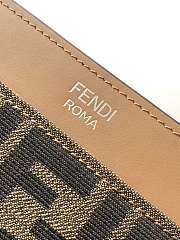 Okify Fendi FF Jacquard Flat Pouch Large Brown 35x25cm - 6