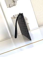 Okify Fendi FF Jacquard Flat Pouch Medium Black 30x20cm - 6