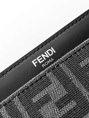 Okify Fendi FF Jacquard Flat Pouch Medium Black 30x20cm - 2