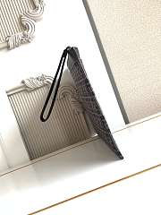 Okify Fendi FF Jacquard Flat Pouch Large Black 35x25cm - 4