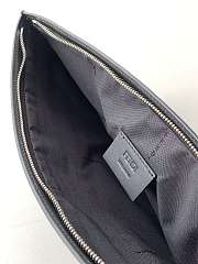 Okify Fendi FF Jacquard Flat Pouch Large Black 35x25cm - 3
