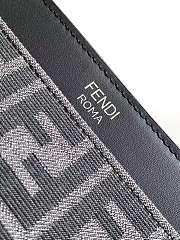Okify Fendi FF Jacquard Flat Pouch Large Black 35x25cm - 2