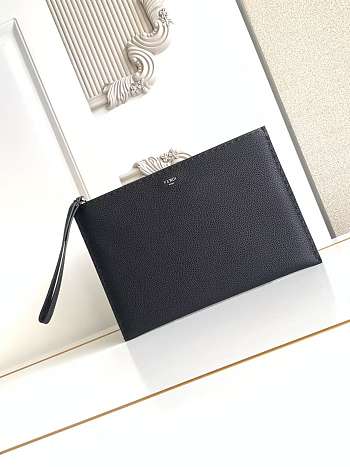 Okify Fendi Selleria Flat Pouch Medium Black 30x20cm