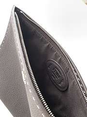 Okify Fendi Selleria Flat Pouch Medium Dark Brown 30x20cm - 5