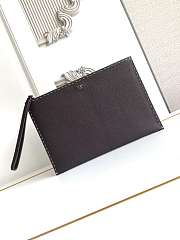 Okify Fendi Selleria Flat Pouch Medium Dark Brown 30x20cm - 1