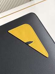 Okify Fendi Monster Eyes Flat Pouch Medium Black 30x20cm - 3