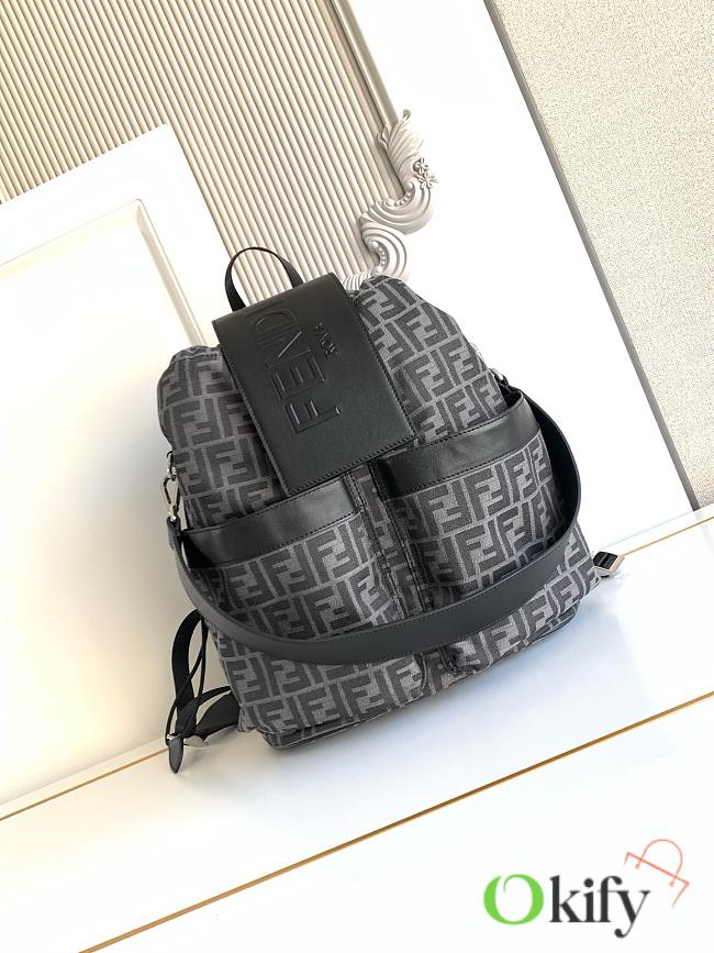 Okify Fendi Strike FF Black Backpack 41x31x16cm  - 1