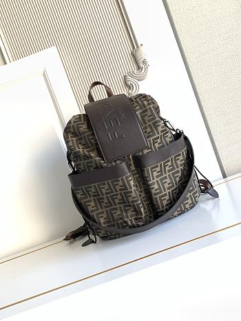 Okify Fendi Strike FF Brown Backpack 41x31x16cm 