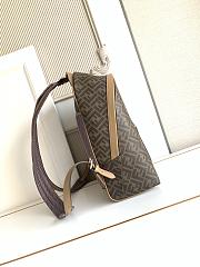 Okify Fendi Chiodo Brown Backpack 43x33x14cm - 6