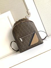Okify Fendi Chiodo Brown Backpack 43x33x14cm - 1