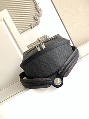 Okify Fendi Chiodo Diagonal Black Backpack 43x33x14cm - 6