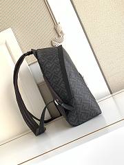 Okify Fendi Chiodo Diagonal Black Backpack 43x33x14cm - 4