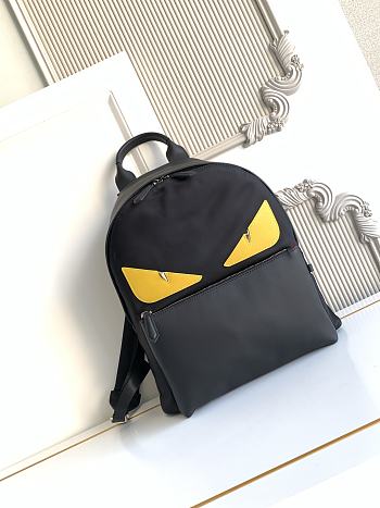 Okify Fendi Monster Eyes Black Backpack 38x32x12cm