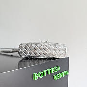 Okify Bottega Veneta Bang Bang Vanity Case Bag Silver 22x12.5x5cm - 3