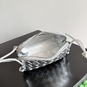 Okify Bottega Veneta Concert Pouch Bag Silver 18.5x11.5x8.5cm - 6