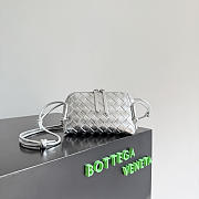 Okify Bottega Veneta Concert Pouch Bag Silver 18.5x11.5x8.5cm - 1