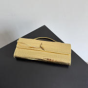 Okify Bottega Veneta Andiamo Clutch Bag Gold Crocodile 31x13x3cm - 2