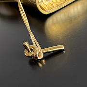 Okify Bottega Veneta Andiamo Clutch Bag Gold Crocodile 31x13x3cm - 6