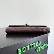 Okify Bottega Veneta Andiamo Clutch Bag Dark Red Burgundy Crocodile 31x13x3cm - 3