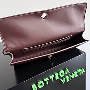 Okify Bottega Veneta Andiamo Clutch Bag Dark Red Burgundy Crocodile 31x13x3cm - 4