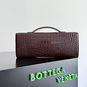 Okify Bottega Veneta Andiamo Clutch Bag Dark Red Burgundy Crocodile 31x13x3cm - 5