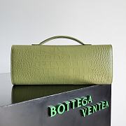 Okify Bottega Veneta Andiamo Clutch Bag Green Matcha Crocodile 31x13x3cm - 3