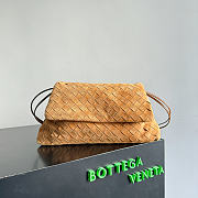 Okify Bottega Veneta Giorno Bag Brown Suede 33x19x8cm - 1