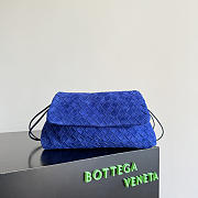 Okify Bottega Veneta Giorno Bag Dark Blue Suede 33x19x8cm - 1