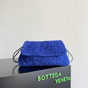 Okify Bottega Veneta Giorno Bag Dark Blue Suede 33x19x8cm