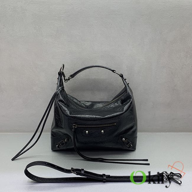Okify Balenciaga Le City Small Hobo Black 28x27x10cm - 1