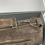 Okify Balenciaga Le City Moto S Bag Dark Brown Suede 29x19x12cm - 6