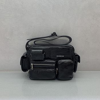 Okify Balenciaga Superbusy Camera Bag Black 22x16x6cm