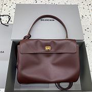 Okify Balenciaga Medium Rodeo Bag Burgundy Red 35x23x11cm - 6