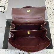 Okify Balenciaga Medium Rodeo Bag Burgundy Red 35x23x11cm - 3