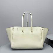 Okify Balenciaga Bel Air Large Carry All Bag White Silver Hardware 37x26x17cm  - 5