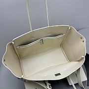 Okify Balenciaga Bel Air Large Carry All Bag White Silver Hardware 37x26x17cm  - 3