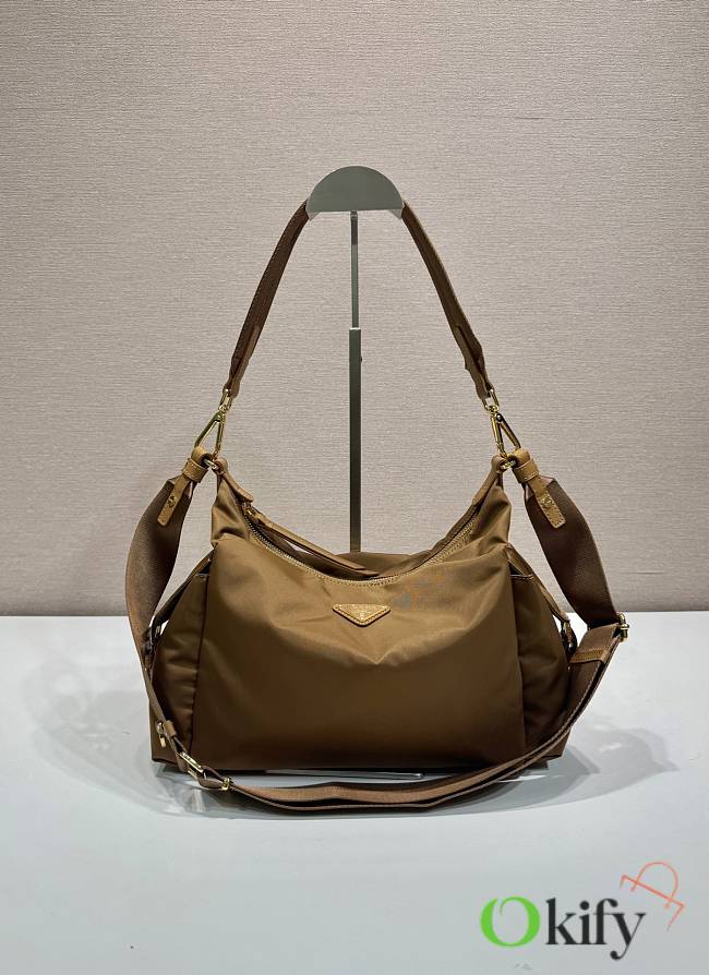 Okify Prada Explore Large Re-Nylon And Leather Bag Brown 1BC264 32x22x11.5cm - 1